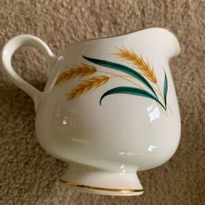 Homer Laughlin Royal Harvest Wheat Pattern Gold Trim Cream Pitcher